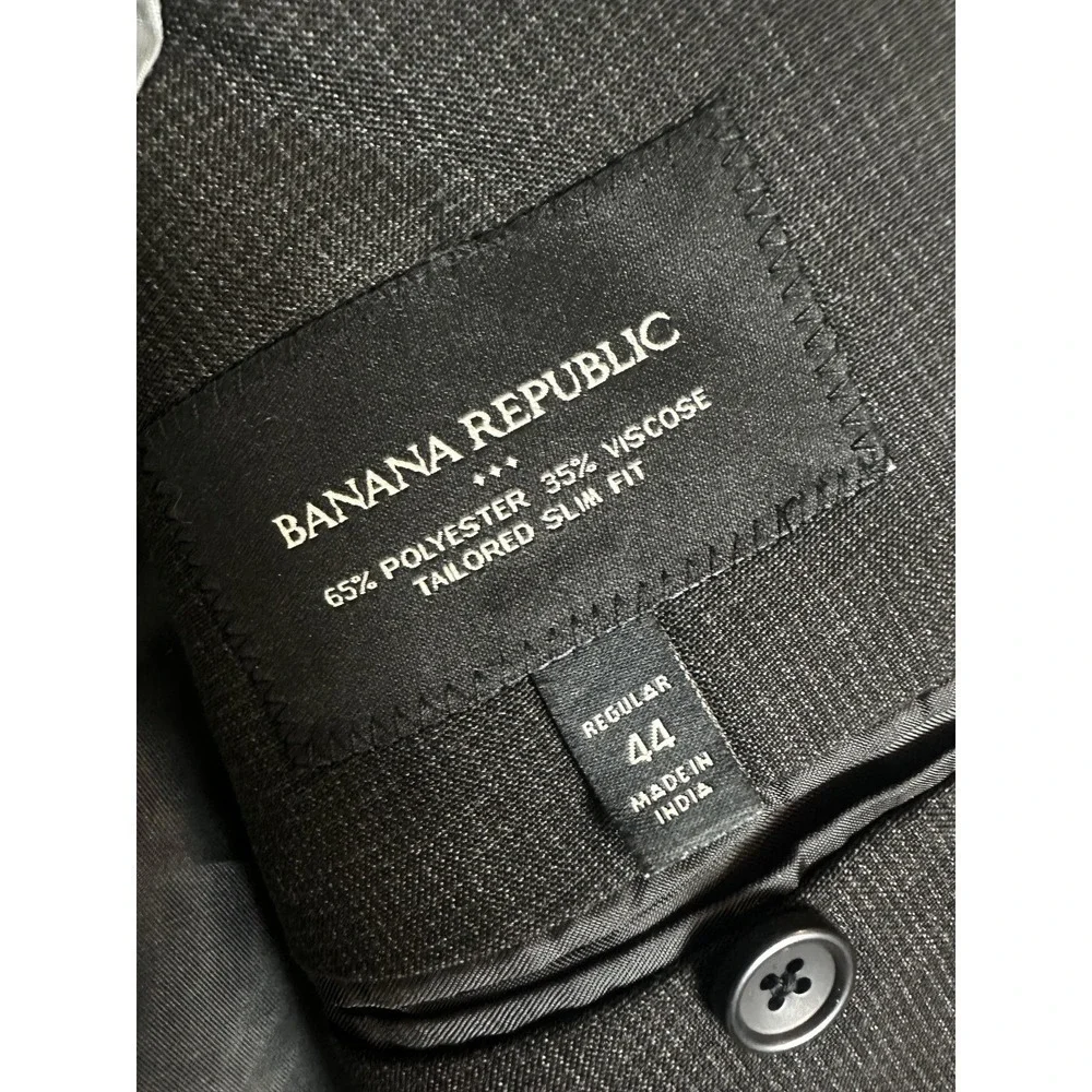 Banana Republic Blazer Mens‎ 44 Regular Charcoal Tailored Slim Fit Two Button